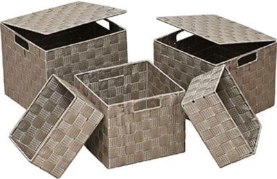 Aufbewahrungsbox 5-teilig aus Polyester Schubladen-Organizer Set Ordnungssystem