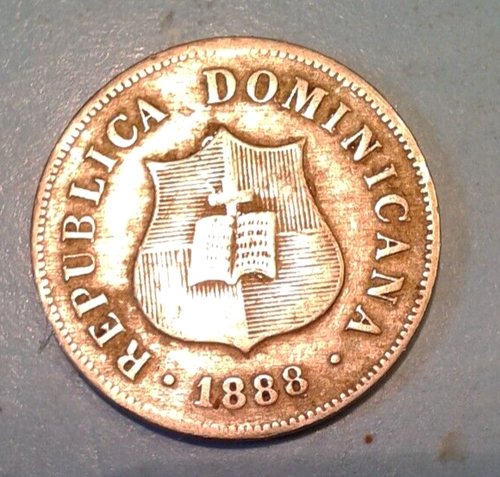 Dominican Republic 2 1/2 Centavos coin 1888. (2)