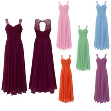 Women Bridesmaid Long Dress Formal Wedding Prom Evening Party Cocktail Ball Gown