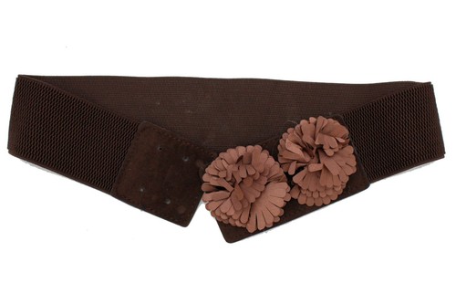 Mujeres Cintura Alta Elástica Cintura Cadera Marrón Oscuro Ropa de día Tela Informal Pom Pom Poms S M - Imagen 9 de 12