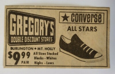 1974 Gregory's Double Discount Shoes Advertisement Burlington & Mt. Holly, NJ