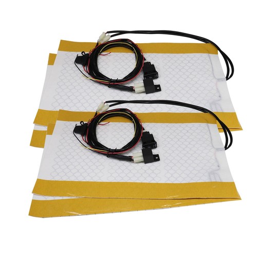 seats carbon Fiber Heated Seat Heater Pad Kit Car Cushion Switch 12V Universal - Picture 8 of 9