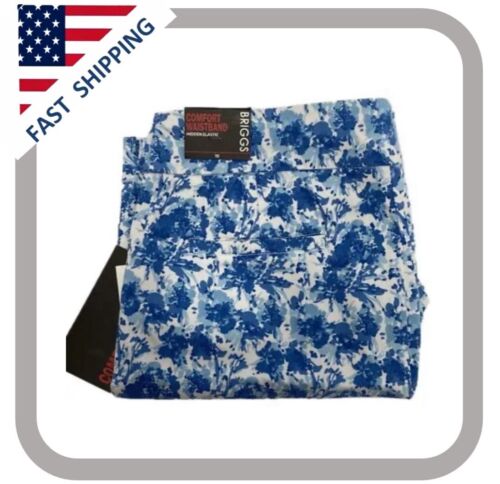 Briggs Comfort Waistband Shorts Women’s Size 10 Blue Floral