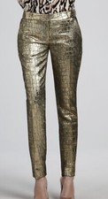 Diane Von Furstenberg Mary Metallic Pants Size 8  NWT