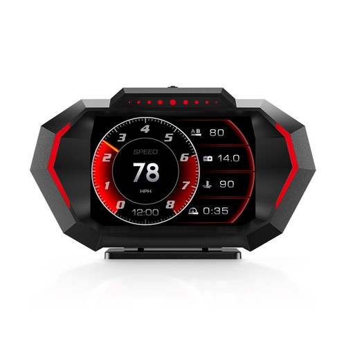 P24 OBD+GPS HUD Head-up Display Tachimetro Inclinazione Allarme Velocità GIRI - Foto 10 di 15