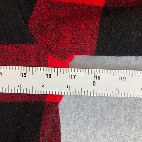 Cat & Jack Buffalo Check Red/Black Jacket Kids M (8-10) Insulated Fleece Collar - Picture 6 of 9