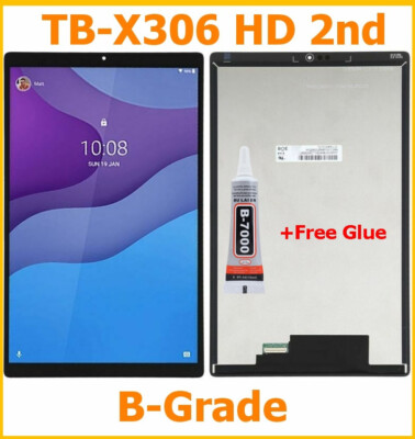 BGrade Für Lenovo Tab M10 HD 2nd Gen TB-X306 TB-X306F LCD Schwarz Glas Display