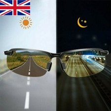 Mens Photochromic Sunglasses Sports-Driving Polarized Fishing Cycling Glasses UK