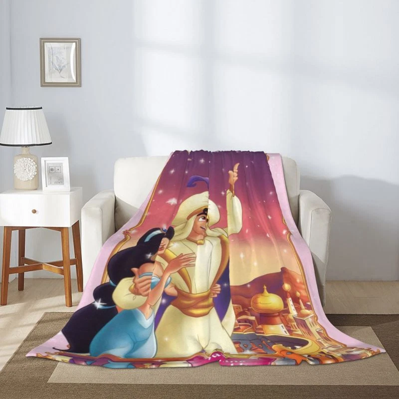 Disney Mickey Halloween Flannel Blanket Kawaii Spooky Cute Lightweight Throw