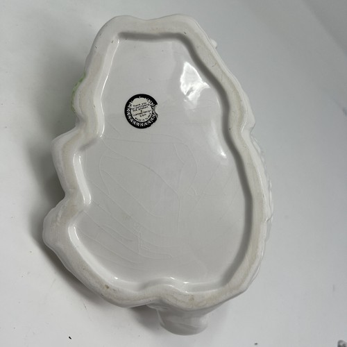 Vtg Ceramic White Bunny Rabbit Planter With Peas Easter Decor Pink Ears Small - Picture 8 of 15