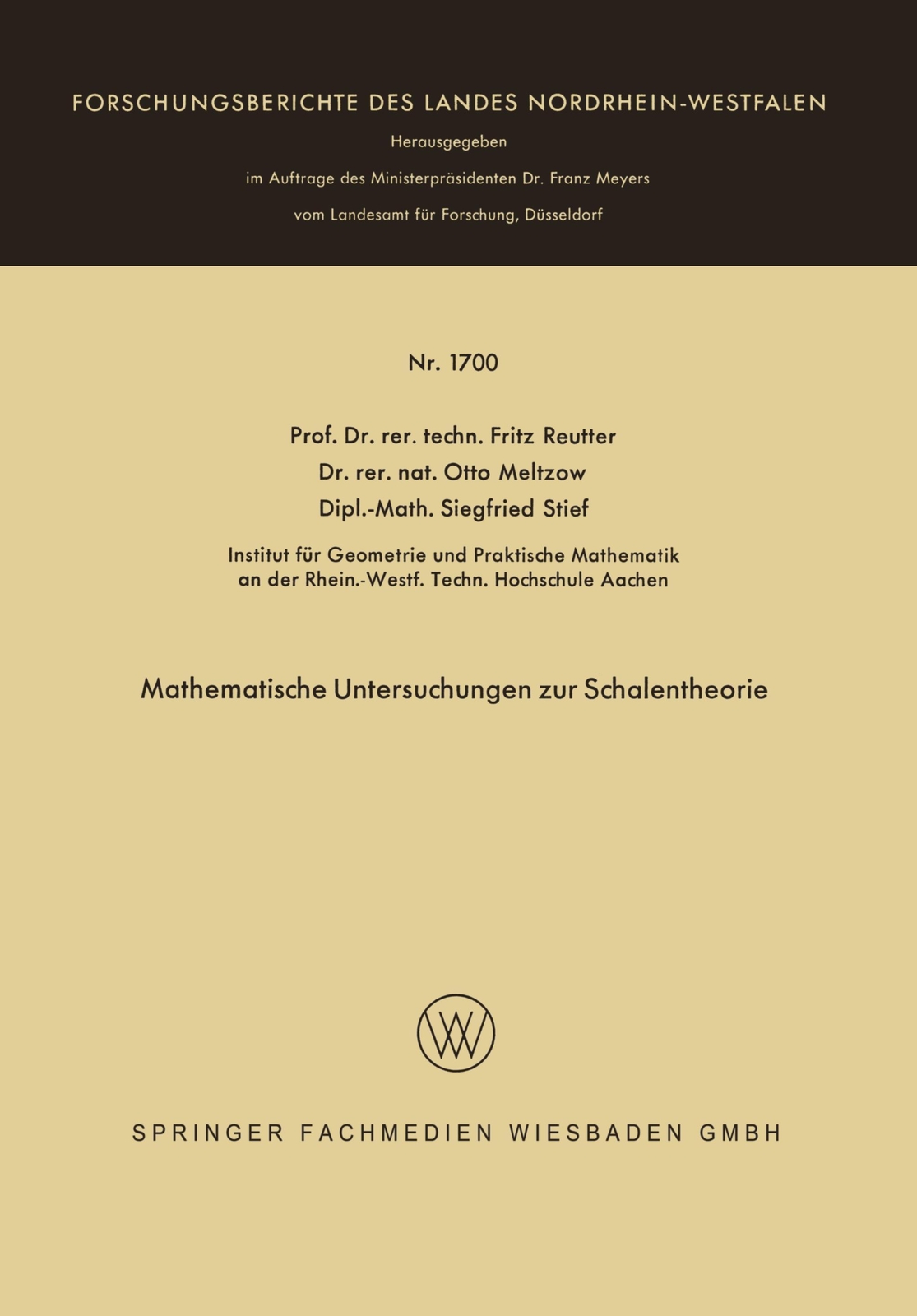 Mathematische Untersuchungen Zur Schalentheorie | Buch | 9783663063780