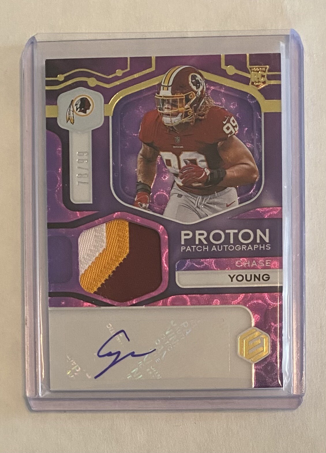 Chase Young Panini Elements Proton Patch Autographs #PACY Base