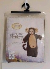 Princess Paradise Sweet Little Monkey Baby Holloween Costume Size Infant 0-6 Mo.