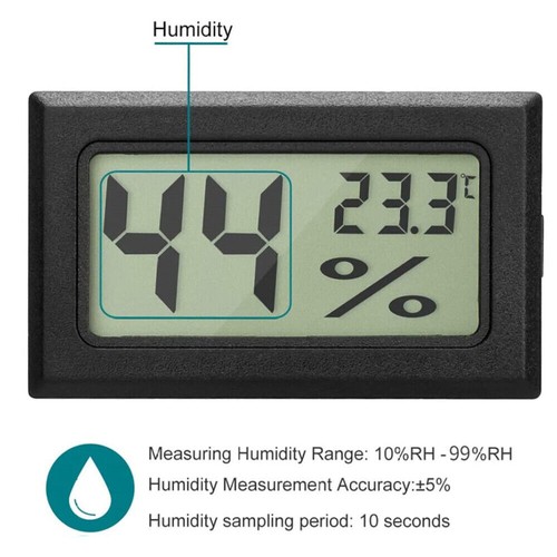 1/5X Digital Hygrometer Humidity Meter Tester Reptile Temperature Thermometer - Picture 4 of 11