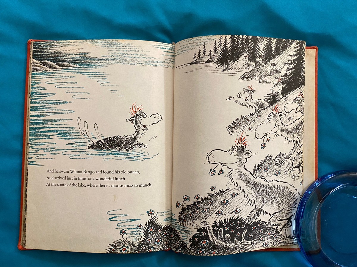 Dr Seuss Thidwick the Big-Hearted Moose 1948 *Rare* Red Hardcover