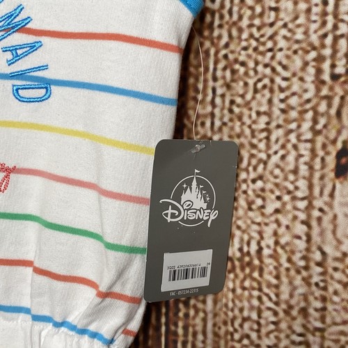 Disney The Little Mermaid Don't Be Such a Guppy Romper Swim Cover Up Stipe 5/6 - Picture 3 of 6