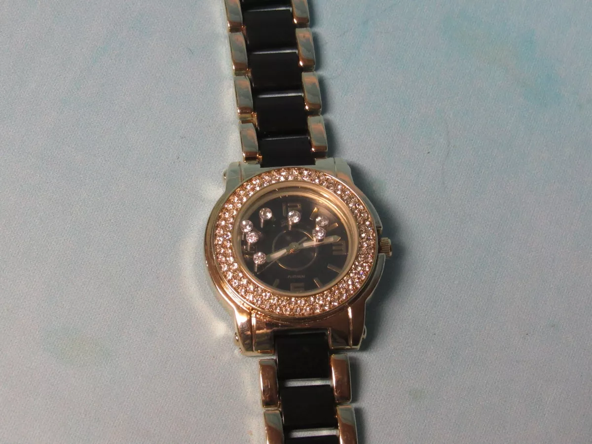 Black metal ladies watch cheap