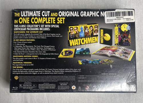 Watchmen Collector's Edition: Ultimate Cut Blue Ray DVDs + Graphic Novel SEALED - Bild 2 von 7