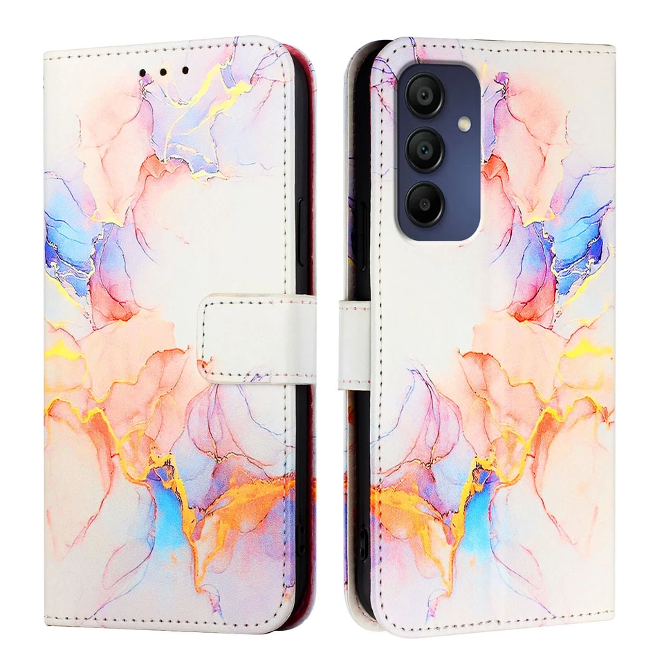 Marble Leather Wallet Phone Case For Infinix Moto Tecno Google TCL ZTE Ulefone - Image 2 of 4