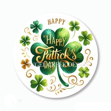 Happy St Patrick's Day Scrapbook Stickers Envelope Seals Labels Party Favors