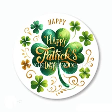 Happy St Patrick's Day Scrapbook Stickers Envelope Seals Labels Party Favors