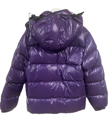 Moncler Bazille Maya Down Jacket Size 0 Shiny Purple Good 