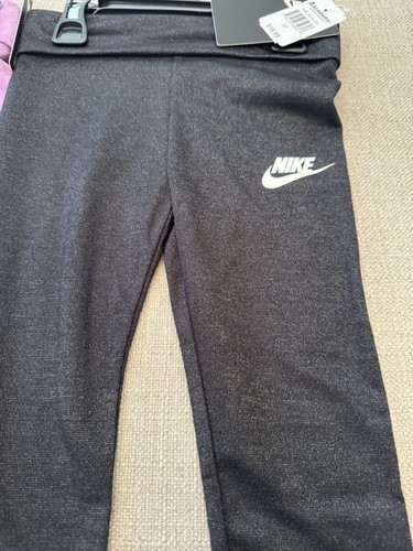 You Get 2, Both Colors!!!!!! Nike 3T Leggings Black And Purple - Picture 2 of 5