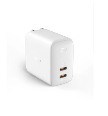 AUKEY Omnia 65W Dual-Port PD Charger with Dynamic Detect USB-C 2 Port - New