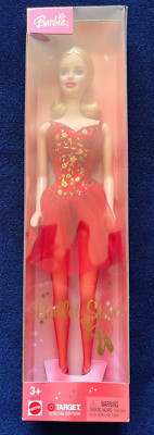 Barbie Ballet Star Doll Collector Red Tutu H2378 Mattel 2004 Target Special Ed.