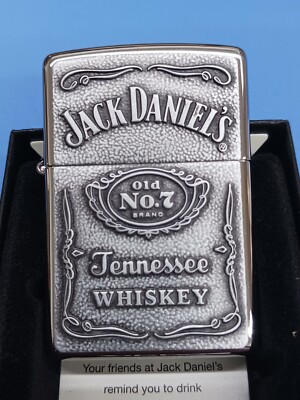 Zippo 250JD.427 Jack Daniels Pewter Emblem High Polish Chrome | eBay