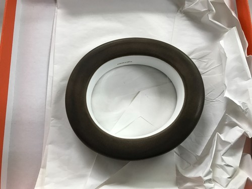 Authentic Hermes Paris Brown Laquered Wooden le Bois Laqué Bracelet Bangle - Picture 4 of 6