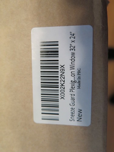 Clear Acrylic Barrier Shield Sneeze Guard Plexiglass w/Stand - 32" x 24" - New - Picture 8 of 8