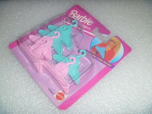 Barbie Clip-On- Hangers " New " By Mattel Clip Style Easy For Little Hands~*~NOS - Picture 3 of 4