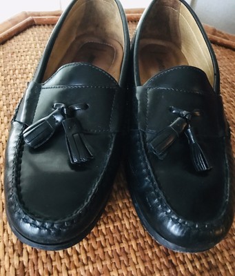 Johnston Murphy Mens Size 7 M Black Tassel Loafers Brazil  display picture 1