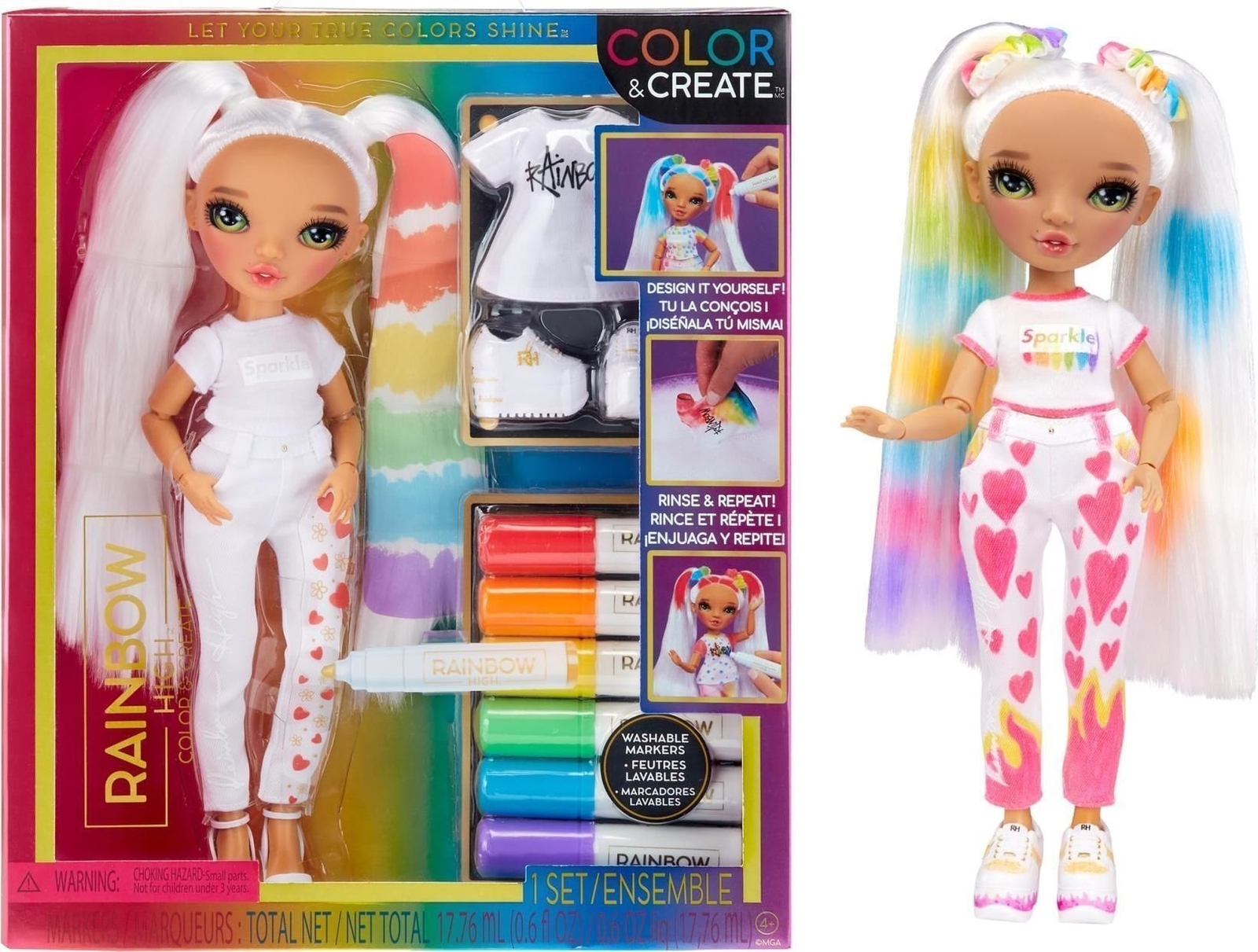 Merchandising Rainbow High Color & Create Fashion Doll- Green Eyes