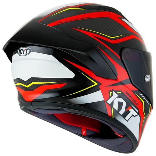 KYT NZ-Race Helmet – Carbon Stride Red/White - Picture 8 of 11