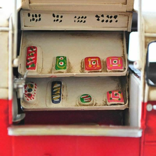 VW Replica Metal Red Ice Cream Kombi Camper Bus - Picture 5 of 5