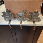 Cast Iron Heavy-weighted Christmas stocking holders set of