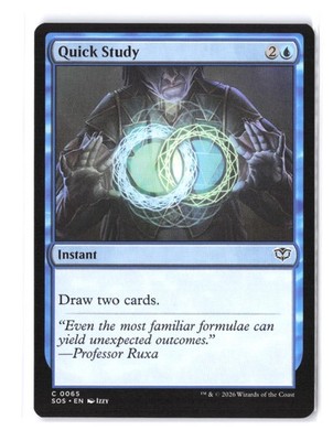 Quick Study 65 NM Secrets of Strixhaven Magic: The Gathering