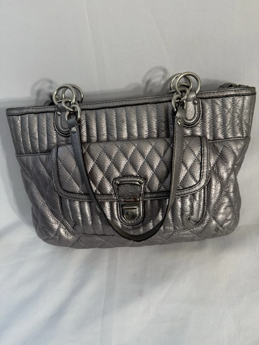 Coach コーチ マディソン シルバー Coach Madison Turn Lock Satchel/Top Handle Bag Handbags & Bags for