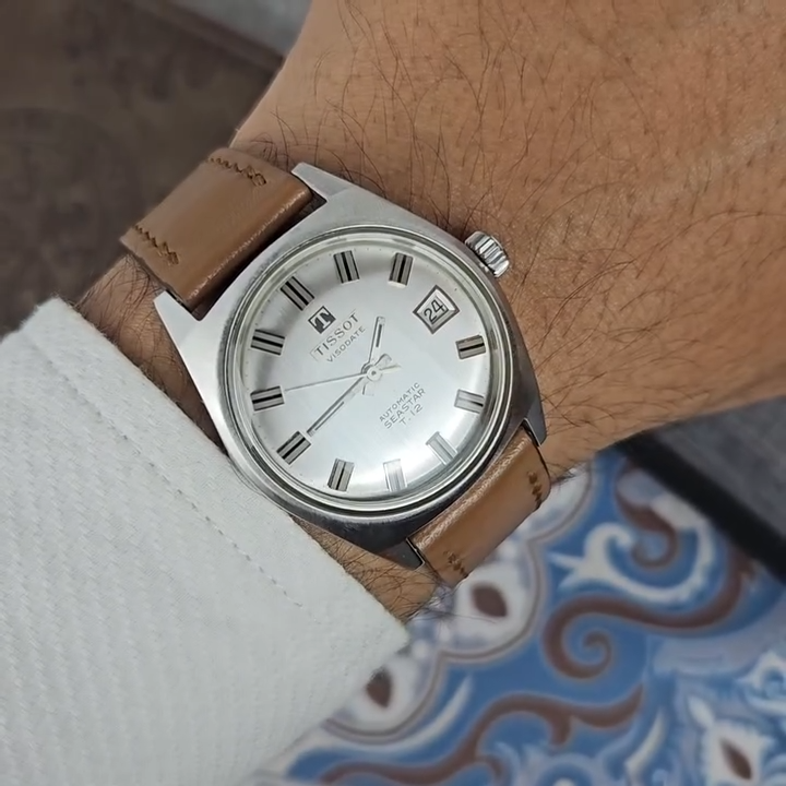 Rare Tissot Visodate Seastar Automatic Date Silver Dial Vintage