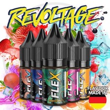 REVOLTAGE Flex Overdosed E-Liquid 0/10/20mg Nikotin E-Zigarette I Nic Salt 10ml
