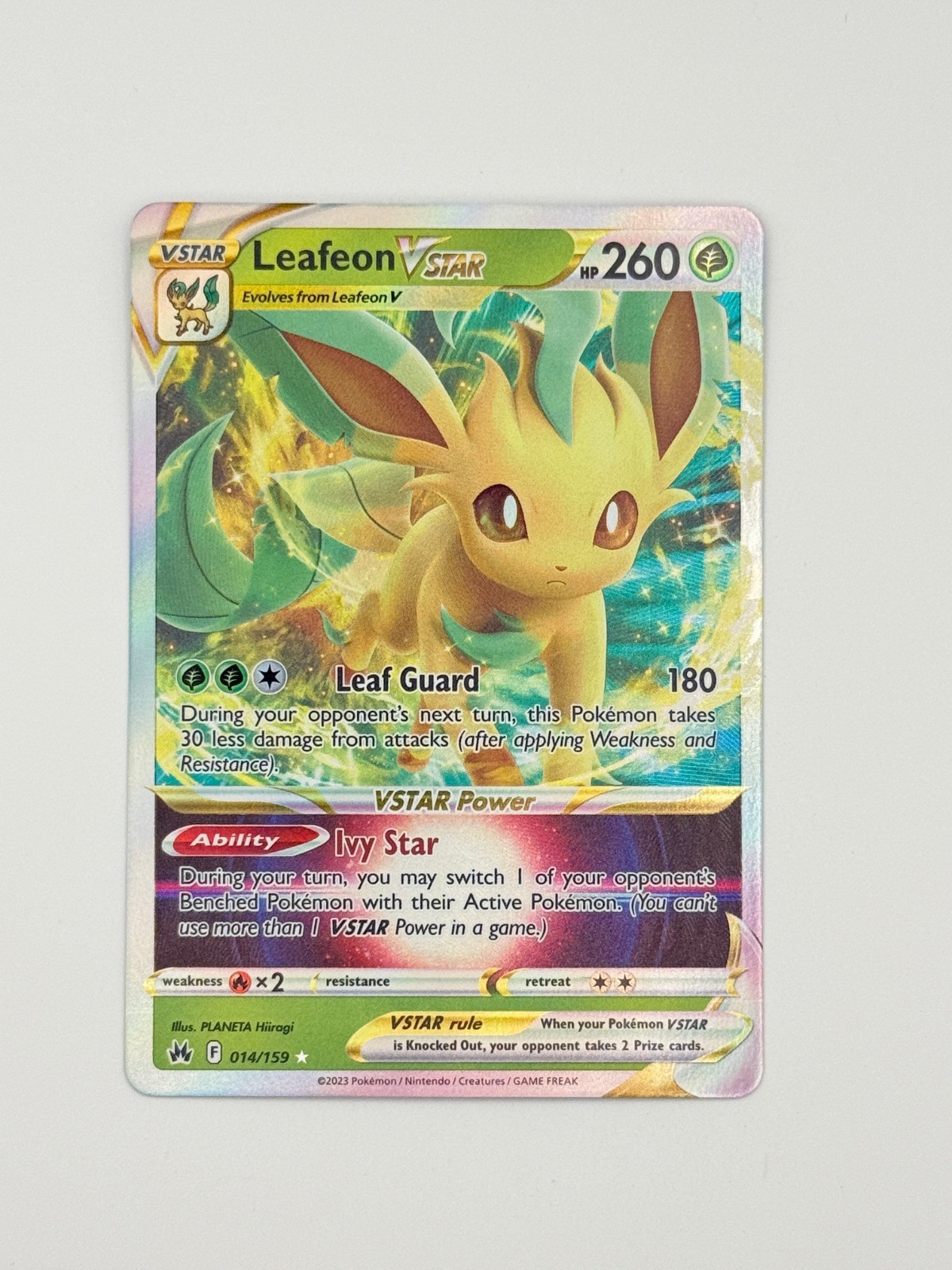 Leafeon VSTAR - Crown Zenith 014/159 Ultra Rare NM