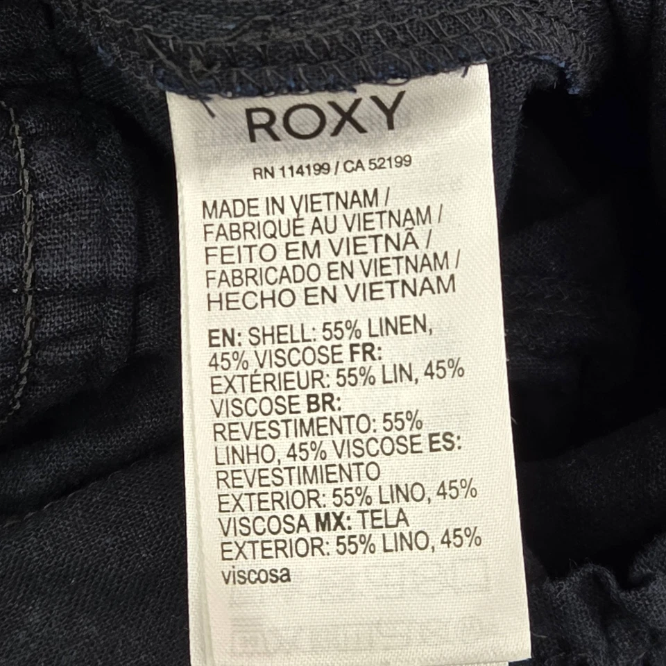 Pantalones Roxy Mujer M Negro Acampanado Pull On 30" Entrepierna LEER Foto 3 de 4