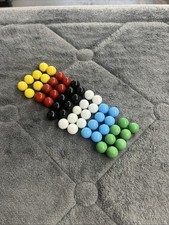 Glass Marbles Assorted Solid Colored Lot of 51 Shooter Marbles