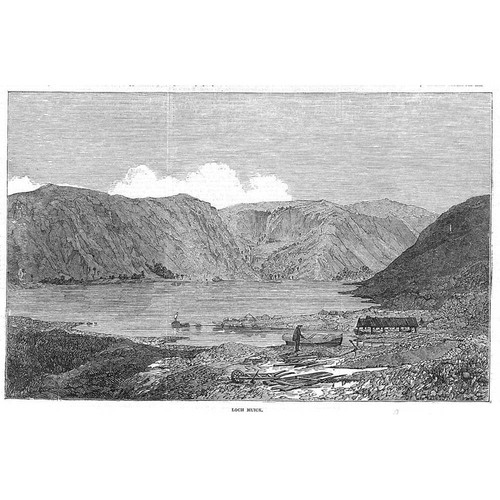 ABERDEENSHIRE View of Loch Muick - Antique Print 1850