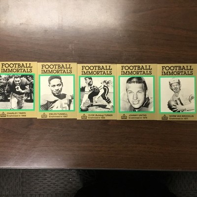 1985-88 FOOTBALL IMMORTALS 117, 118, 119, 120, 121 Johnny Unitas