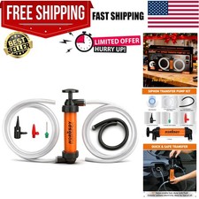 Multi-Use Siphon Transfer Pump Kit Hand Fuel Pumps for Gas Oil Water with Air...