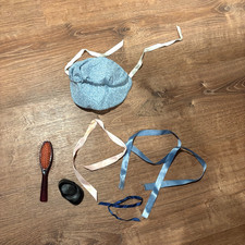 Vintage American Girl Collection Accessories Bonnet Hair Brush Ribbons Shoe 90s
