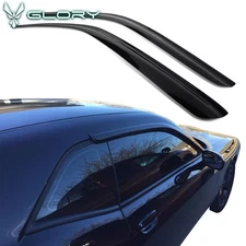 Fits 08-23 Dodge Challenger Acrylic Window Visors Wind Deflector 2PCS Tape-On
